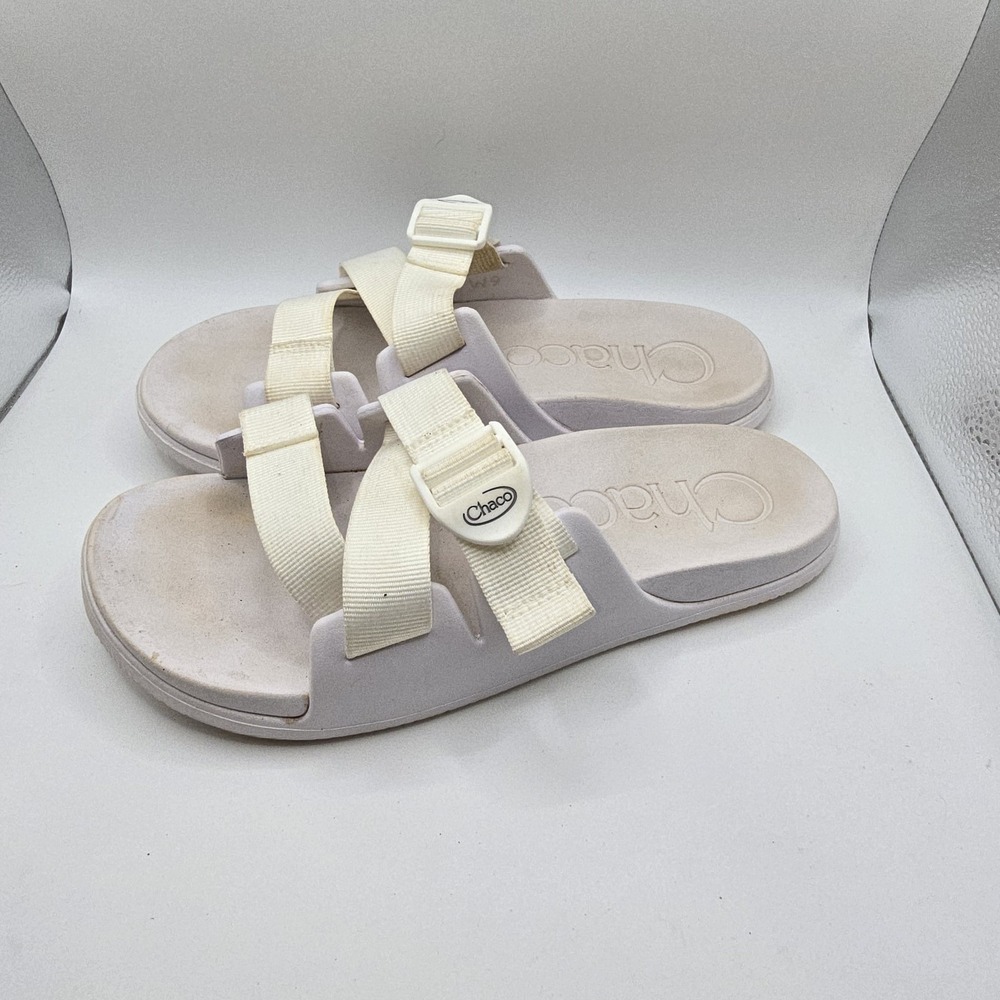 Chaco Chillos Slide Sandals Women's Size 9 White Adjustable Straps